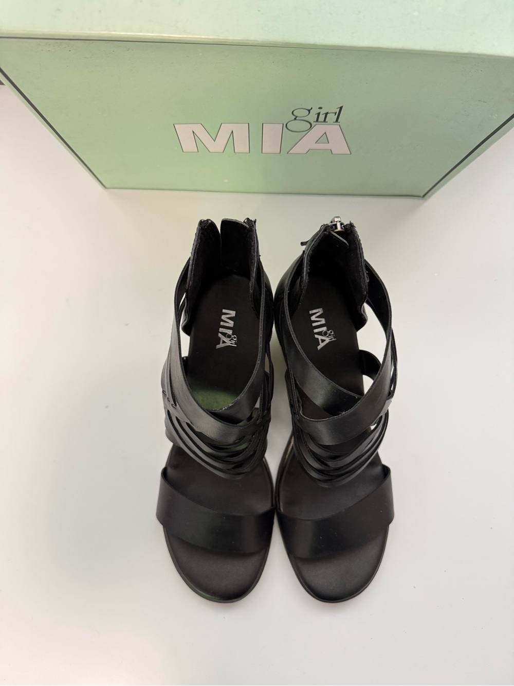 MIA Black Strappy High Heel Sandals